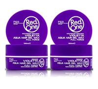 RedOne Cera acquatica per capelli rossa, 150 ml, controllo dei bordi, ultra tenuta, cera per capelli per uomini e donne, profumo di fragola, massimo controllo, 2 pezzi (Viola, 150 ml (Confezione da 2))