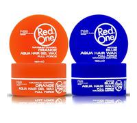Redone Cera per capelli blu e arancione, 150 ml, profumo di gomma da masticare e melone, tenuta forte, massimo controllo, ultra tenuta, per donne e uomini, 2 pezzi