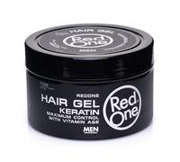 RedOne Hair Styling Gel Keratin - Gel Capelli con Cheratina e Vitamine A&E, Maximum Control e Finitura Lucida, 400 ml | gel capelli ricci anti-crespo | gel per capelli uomo e donna