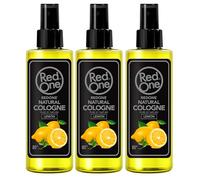 Redone Natural Cologne Lemon (3 x 150 ml) 80° | Eau de Cologne Spray Men | Aftershave Uomo | Acqua profumata per Uomo e Donna con profumo di limone | Limon Kolonya