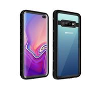Cover Samsung Galaxy S10 Plus bimateria Waterproof 2m con vetrino Redpepper Nero