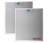 REDPOINT® KIT 2 FILTRI ALLUMINIO per CAPPE FABER mm.253 x 300 x 8 con Attacchi inferiori