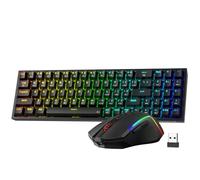 Combinazione tastiera e mouse da gioco Redragon BS136, tastiera meccanica RGB wireless trimodale Black