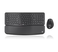 Redragon BS7162 Combo Tastiera e Mouse Wireless, 108 Tasti Tastiera Membrana Low-Profile 2.4GHz con Design Ergonomico, Poggiapolsi, Mouse Ergonomico fino a 4000 DPI