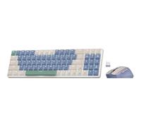 Redragon BS8772 Combinazione tastiera e mouse wireless, 78 tasti Tastiera meccanica wireless a basso Rosso