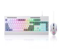 Redragon Combo tastiera e mouse da gioco S151, tastiera a membrana RGB cablata K525 con 104 tasti e mouse da gioco cablato M616 da 10000 DPI
