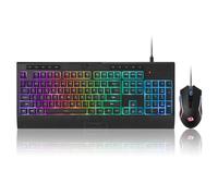 Redragon Combo tastiera e mouse da gioco S151, tastiera a membrana RGB cablata K525 con 104 tasti e mouse da gioco cablato M616 da 10000 DPI