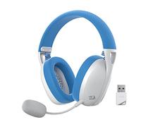 Redragon Cuffie da gioco wireless H848 BT, leggere, suono surround 7.1, driver da 40 mm, microfono staccabile, piattaforme multiple per PC, PS5/4/3, Switch, mobile