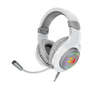 Redragon H260 Hylas - Cuffie da gioco cablate con driver da 50 mm, suono stereo surround, microfono con cancellazione del rumore, retroilluminazione RGB dinamica, cuffie over-ear compatibili con PC