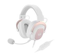 Redragon H510W ZEUS 2 WHITE - Cuffie Headset confortevoli per Gaming - Audio ad alta definizione + Bassi potenti - Cuffie bianche con microfono per PC, PS4 - Audio 7.1 + software scaricabile