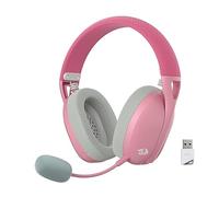 Redragon H848 BT Wireless Gaming Headset - Peso leggero - 7.1 Surround Sound - 40 mm driver - Microfono rimovibile - Multipiattaforma per PC, PS5/4/3, Switch, telefono cellulare, rosa