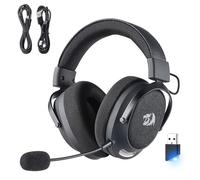 Redragon H858 Cuffie da Gioco Wireless a 3 Modalità, Suono Surround 7.1, Driver da 53 mm, Padiglioni in Memory Foam, Microfono Rimovibile con Cancellazione del Rumore, Cuffie Over-Ear