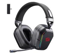 Redragon H868 3 modalità Wireless RGB Gaming Headset, 7.1 Surround, driver 40 mm, cuscinetti auricolari in schiuma di pelle, microfono antirumore, cuffie over-ear per cellulare, PC/PS5/NS