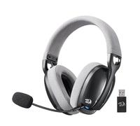 Redragon H878 - Cuffie da gioco wireless a 3 modalità con illuminazione blu - Leggere, suono surround 7.1, driver da 40 mm, microfono rimovibile - per PC, PS5/4/3, switch, dispositivo mobile, nero e