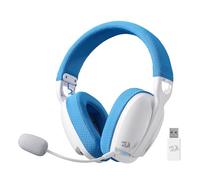 Redragon H878 Cuffie da Gioco Wireless a 3 Modalità con Retroilluminazione Blu - Leggere - Suono Surround 7.1 - Driver da 40MM - Microfono Rimovibile Multi Piattaforme per PC, PS5/4/3, Switch, Mobile