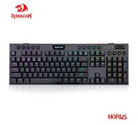 Redragon Horus K618 RGB supporto Bluetooth 5.0 wireless USB 2.4G 3 modalità Tastiera Da Gioco Meccanica 104 Tasti PC Compute