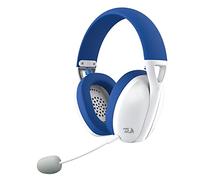 Redragon IRE Bianco/Blu H848B Cuffie Wireless con Bluetooth e dongle USB, Ultraleggero 180 grammi, Mic Staccabile, PC, Console, Cellulare