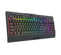 Redragon K525 PRO RGB Tastiera da gioco a membrana wireless a 3 modalità con tasti multimediali, interruttore meccanico lineare, 4 tasti macro integrati, controllo multimediale dedicato, poggiapolsi