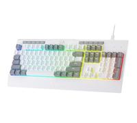 Redragon Tastiera da gioco K525 RGB retroilluminata a membrana con tasti multimediali, interruttore meccanico lineare, 4 tasti macro integrati, controllo multimediale dedicato, poggiapolsi staccabile
