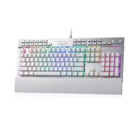 Redragon K550 RGB Gaming 104 tasti + 12 tasti Macro G Tastiera meccanica e poggiapolsi cablata BIANCO