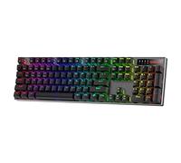 Redragon K556 PRO Tastiera da gioco RGB wireless aggiornata BT/2.4Ghz Tri-Mode meccanica hot-swap lineare con interruttore rosso silenzioso Il nero