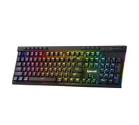Redragon K580 PRO Tastiera da gioco wireless RGB, tastiera meccanica con layout US con 3 modalità, zoccolo hot-swap, controllo multimediale dedicato e registrazione macro integrata, interruttore rosso