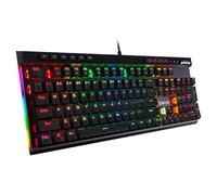 Redragon K580 Tastiera Meccanica da Gioco con Retroilluminazione LED RGB, Tasti Macro e Controlli Multimediali Dedicati, Presa Hot-Swap, Registrazione Macro Integrata (Interruttori Blu), US Layout