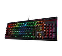 Redragon K580 VATA RGB retroilluminato tastiera di gioco, 104 tasti con interruttori marrone, personalizzabile RGB retroilluminato, 5 tasti Macro a bordo e dedicato pannello di controllo dei media