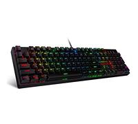 Redragon K582-US SURARA RGB LED Backlit QWERTY Mechanical Gaming Keyboard con 104 tasti - Interruttori rossi lineari e silenziosi, layout US