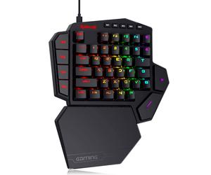 Redragon K585 DITI Tastiera da gioco meccanica RGB a una mano, interruttori blu,