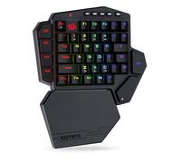 Redragon K585 DITI Wireless tastiera meccanica a una mano, interruttori blu, 42 tasti 2.4Ghz RGB 40% tastiera di gioco con 7 tasti macro a bordo, poggiapolsi staccabile, batteria 3000 mAh