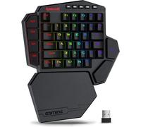 Redragon K585 PRO Tastiera meccanica wireless con una sola mano 42 tasti RGB a 3 modalità 7 tasti macro integrati Supporto per polso staccabile