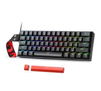 Redragon K617 HE Tastiera da gioco a scatto rapido, 60% 61 tasti tastiera meccanica cablata con azionamento iperrapido, interruttore magnetico ad effetto Hall dedicato, punto di azionamento regolabile