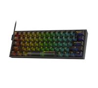Redragon K617 SE 60% RGB Tastiera da gioco, tastiera compatta completamente trasparente a 61 tasti, interruttore lineare personalizzato, driver Pro/software supportato