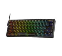 Redragon K617 SE 60% RGB Tastiera da gioco, tastiera compatta completamente trasparente a 61 tasti, interruttore lineare personalizzato, driver Pro/software supportato