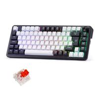 Redragon K673 PRO Tastiera da gioco senza fili QWERTZ DE, struttura Gasket, 75%, design compatto, 82 tasti, interruttore hot-swap rosso, tastiera meccanica con pulsante illuminazione RGB, collegamenti