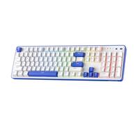 Redragon K685 PRO 104 tasti Wireless Gasket RGB Tastiera da gioco, 3 modalità 100% layout tastiera con base hot-swap, cuscinetti fonoassorbenti e interruttori rossi lineari, piccolo blu e bianco Oia
