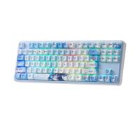 Redragon K707 PRO SE 80% Guarnizione wireless RGB 3 modalità 87 tasti Tastiera meccanica da gioco hot-swap, Mint Mambo Switch