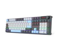 Redragon K718 Wired 104 Keys Gaming Keyboard, Rainbow Backlit Wired Mechanical Keyboard w/Dedicated Knob Control, Sound Absorbing Foams, Upgraded Hot-swappable Socket, Mixed Color Keycaps, Red Switch