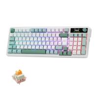 Redragon K719 PRO QWERTZ - Tastiera da gioco senza fili, layout al 96% | Interruttore lineare Yolk Hot-Swap, display TFT, supporto GIF, manopola USB C / BT / 2,4 GHz, riduzione del rumore a 5 strati