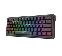 Redragon K722 Tastiera da gioco RGB con guarnizione cablata al 60%, tastiera meccanica compatta hot-swap a 61 tasti con presa Free-Mod, smorzamento del rumore a 3 strati, interruttore lineare