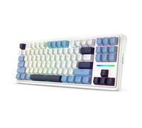 Redragon K728 PRO 80% tastiera wireless Gasket RGB gaming, 3 modalità 87 tasti TKL tastiera meccanica con base hot-swap, tasti a colori misti e riduzione del rumore a 5 strati, interruttore lineare