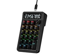Redragon Tastiera K733 con guarnizione cablata RGB, tastierino numerico meccanico a 22 tasti w/PC e modalità di calcolo, display calcolatrice a 10 cifre, controllo manopola, smorzamento del rumore a 5