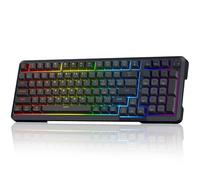 Redragon Keyboard wireless Mechanical a 3 modalità a gas Mounted RGB Gaming Keyboard with Volume Knob, Pre-Lubed Linear Switches, MDA-Profile, 98 Keys Hot Swappable Creamy Keyboard for PC/Tablet/Xbox