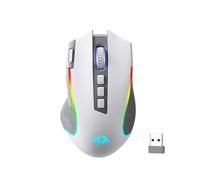 Redragon M612 PRO RGB Gaming Mouse 8000 DPI Cablato/Wireless 9 Tasti Programmabili 6 Modalità Retroilluminazione BT & 2.4G Supporto Software Grigio e Bianco