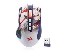 Redragon M612AK PRO Mouse Gaming RGB Anime Ottico Wired/Wireless 8000 DPI con 9 Pulsanti Programmabili e 7 Modalità Retroilluminate BT e Wireless 2.4G Software per Keybinds DIY e Pulsante Fuoco Rapido
