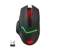 Redragon M690 PRO - Mouse da gioco wireless, 8000 DPI/Wireless, con chiave di fuoco rapido, 8 pulsanti macro, design ergonomico per PC/Mac/laptop, nero