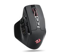 Redragon M811 PRO - Mouse da gioco MMO wireless, 15 pulsanti programmabili RGB con impugnatura ergonomica naturale, 10 tasti macro laterali, software supporta tastiere fai da te e