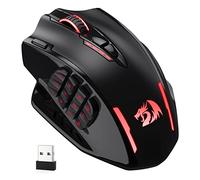 Redragon M913 Impact Elite - Mouse da gioco wireless 16.000 DPI con 20 pulsanti programmabili, 45 ore di funzionamento a batteria e sensore ottico Pro, 12 pulsanti laterali