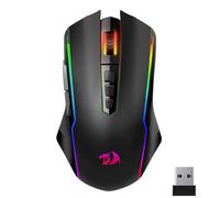 Redragon M914P Mouse Gaming Wireless, Mouse a Tre Modalità 2.4 G/USB-C/Bluetooth Fino a 12000 DPI, Retroilluminazione RGB Chroma, Mouse Ergonomico con 9 Pulsanti Programmabili, PC/Mac Gamer